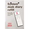 Letts of London Ricarica agenda System Desk 2025