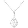 Sofia Milani - Collana da Donna in Argento 925 - con Pietra Zircone - Ciondolo a Foglia Fiore - N0646