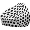 Highdi Calcio Pouf Poltrona a Sacco per Bambini Adulti Ragazzi, Bean Bag Fodera per Sacco di Fagioli per Decorazione della Soggiorno Giardino Salotto, Senza Ripieno (80x90cm,Nero)