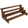 perfk Espositore da banco in Legno Alzata espositore a 4 gradini Alzata per servire a più Livelli Versatile Supporto per Cupcake Scala per Figure Bottiglie, 50x24x19 cm