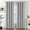 MIULEE Tende Oscuranti per Interni 2 Pezzi, Tenda Grigio Chiaro Moderna per Soggiorno, Tenda Oscurante Finestra Camera da Letto Salotto, Tende Termiche Isolanti per Interni con Anelli, 2x 140x225 CM