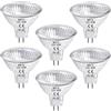 LedWekei Lampadine alogene Gu5.3, lampadina alogena mr16 12v 50w, lampadine alogene dimmerabili 2700K (confezione da 6)
