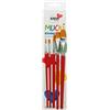 Kreul 553030 - Set di spazzole per Bambini Mucki, 5 Pezzi con Spazzola Piatta e Spazzola Rotonda, Elastica e Resistente, per l'asilo, la Scuola e Il Tempo Libero