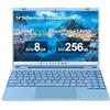 AOCWEI JSY Laptop Win 11 PC Portatile N5095 (fino to 2.9 GHz), 14 Pollici Notebook 8 GB 256 GB SSD 1TB Estensioni丨Dual WIFI Supporto丨Ventola Raffreddamento Schermo丨1920 * 1200 2K FHD-Blue