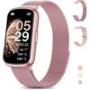 Sanorum Smartwatch Donna, 1.47 Orologio Fitness, 24 Modalità Sport, Cardio SpO2 Sonno Activity Tracker Passi Calorie, 165+ Quadranti, Fisiologia Femminile Notifiche Impermeabile IP68 Android iOS Rosa