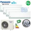 Panasonic Climatizzatore quadri split ETHEREA R32 Panasonic 7+7+7+12 btu A++ WIFI NanoeX