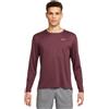 Nike M Nk DF UV Miler Top LS, Night Maroon/Cedar/Htr/Reflective S, L Uomo