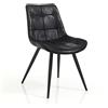 Oresteluchetta Set 2 sedie Gundy Black, Velluto, Nero, cm. H.83 L.52 P.59, 2 unità