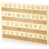 XIHIRCD Tavola Dell'Alfabeto Braille Tastiera in Legno Braille, Incisione Tavola Numeri Dell'Alfabeto Braille Strumenti Educativi Montessori Escape Room Insegnamento del Gioco Adatto Non Vedenti