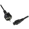 StarTech.com Cavo di Alimentazione CA da 3m, Spina Schuko a C5 2.5A-250V, 18AWG, Cavo Elettrico di Alimentazione di Ricambio per Alimentatori con Attacco C6 per Notebook/Monitor (753E-3M-POWER-LEAD)