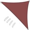FlySoul Tenda a Vela Parasole 5X5X7.1m Impermeabile Tenda da Sole per Esterno Vele Ombreggianti Triangolare Telo Parasole con Fune e Anello D Protezione UV Tenda a Vela per Giardino Balcone Terrazza