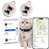 RuiDay GPS per Cani e Gatto, Localizzatore per Collare Gatto GPS Impermeabile, GPS Animale Localizzatore con Bluetooth Smart, Tracker di attività in Tempo Reale (2 PCS-GPS Gatto)