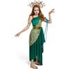 Spooktacular Creations Costume da Medusa per bambine, costume da Medusa verde con bracciale copricapo da Medusa per feste di Halloween medio (8-10 anni)