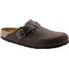 BIRKENSTOCK BOSTON NATURAL LEATHER HABANA Sabot