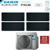 Daikin Climatizzatore Condizionatore Daikin Bluevolution Quadri Split Inverter serie STYLISH TOTAL BLACK 9+9+9+12 con 4MXM80N R-32 Wi-Fi Integrato 9000+9000+9000+12000 Colore Nero - Garanzia Italiana