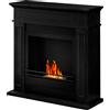 Divina Fire Camino a bioetanolo biocamino da terra JEFFERSON Nero L 89,5 x H90,5 x P28