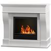 Divina Fire Camino a bioetanolo biocamino da terra WASHINGTON Bianco L111 x P43 x H99