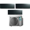 Daikin Climatizzatore Condizionatore Daikin Bluevolution Trial Split Inverter serie EMURA BLACK III 9+9+18 con 3MXM68N R-32 Wi-Fi Integrato 9000+9000+18000 Colore Nero - Garanzia Italiana