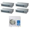 Haier Climatizzatore Condizionatore Canalizzato Slim Haier Quadri Split Inverter Bassa Prevalenza 9+9+12+12 con 4U85S2SR5FA R-32 Wi-Fi Integrato 9000+9000+12000+12000