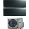 Daikin Climatizzatore Condizionatore Daikin Bluevolution Dual Split Inverter serie EMURA BLACK III 9+18 con 2MXM68N R-32 Wi-Fi Integrato 9000+18000 Colore Nero - Garanzia Italiana