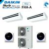 Daikin Climatizzatore Condizionatore Daikin Dual Split Inverter Pensile a Soffitto FHA-A 24+24 con RZAG140MY1 R-32 Trifase Wi-Fi Optional 24000+24000 con Comando a Filo Incluso