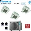 Daikin Climatizzatore Condizionatore Daikin Bluevolution Inverter Trial Split a Cassetta FFA-A 9+9+18 con 3MXM68N R-32 Wi-Fi Optional Con Griglia Bianca Inclusa 9000+9000+18000 - Garanzia Italiana