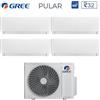 GREE Climatizzatore Condizionatore Gree Quadri Split Inverter serie PULAR 12+12+12+12 con GWHD(36)NK6LO R-32 Wi-Fi Integrato 12000+12000+12000+12000