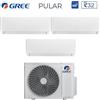 GREE Climatizzatore Condizionatore Gree Trial Split Inverter serie PULAR 12+12+12 con GWHD(24)NK6OO R-32 Wi-Fi Integrato 12000+12000+12000
