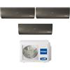 Haier Climatizzatore Condizionatore Haier Trial Split Inverter serie FLEXIS PLUS BLACK 7+7+9 con 3U55S2SR3FA R-32 Wi-Fi Integrato Colore Nero 7000+7000+9000