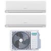 Hisense Climatizzatore Condizionatore Hisense Dual Split Inverter serie ECOSENSE 7+12 con 2AMW42U4RGC R-32 Wi-Fi Integrato 7000+12000