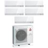 Mitsubishi Electric Climatizzatore Condizionatore Mitsubishi Electric Penta Split Inverter serie KIRIGAMINE ZEN WHITE MSZ-EF 7+7+7+7+12 con MXZ-5F102VF R-32 Wi-Fi Integrato Colore Bianco 7000+7000+7000+7000+12000