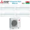 Mitsubishi Electric Climatizzatore Condizionatore Mitsubishi Electric Quadri Split Inverter serie Kirigamine Style MSZ-LN 9+9+12+12 con MXZ-4F80VF Pearl White R-32 Wi-Fi Integrato Colore Bianco Perla 9000+9000+12000+12000