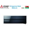 Mitsubishi Electric Climatizzatore Condizionatore Mitsubishi Electric Quadri Split Inverter serie Kirigamine Style MSZ-LN 9+9+9+12 con MXZ-4F80VF Onyx Black R-32 Wi-Fi Integrato Colore Nero 9000+9000+9000+12000