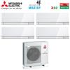 Mitsubishi Electric Climatizzatore Condizionatore Mitsubishi Electric Quadri Split Inverter serie KIRIGAMINE ZEN WHITE MSZ-EF 7+7+9+18 con MXZ-4F72VF R-32 Wi-Fi Integrato Colore Bianco 7000+7000+9000+18000