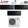 MITSUBISHI ELECTRIC Climatizzatore Condizionatore Mitsubishi Electric Trial Split Inverter serie KIRIGAMINE ZEN BLACK MSZ-EF 12+15+15 con MXZ-3F68VF R-32 Wi-Fi Integrato Colore Nero 12000+15000+15000