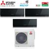 Mitsubishi Electric Climatizzatore Condizionatore Mitsubishi Electric Trial Split Inverter serie KIRIGAMINE ZEN BLACK MSZ-EF 7+12+18 con MXZ-3F68VF R-32 Wi-Fi Integrato Colore Nero 7000+12000+18000