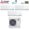 MITSUBISHI ELECTRIC Climatizzatore Condizionatore Mitsubishi Electric Trial Split Inverter serie KIRIGAMINE ZEN WHITE MSZ-EF 12+15+15 con MXZ-3F68VF R-32 Wi-Fi Integrato Colore Bianco 12000+15000+15000