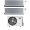 Panasonic Climatizzatore Condizionatore Panasonic Dual Split Inverter Serie Etherea Silver 7+12 con CU-2Z35TBE R-32 Wi-Fi Integrato Colore Argento 7000+12000