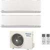 Panasonic Climatizzatore Condizionatore Panasonic Dual Split Inverter Serie Etherea White 9+9 con CU-2Z50TBE R-32 Wi-Fi Integrato 9000+9000 Bianco