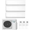 Panasonic Climatizzatore Condizionatore Panasonic Trial Split Inverter Serie Etherea White 7+7+12 con CU-3Z52TBE R-32 Wi-Fi Integrato Colore Bianco 7000+7000+12000