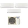 Panasonic Climatizzatore Condizionatore Panasonic Trial Split Inverter serie ETHEREA WHITE 7+9+18 con CU-3Z52TBE R-32 Wi-Fi Integrato Colore Bianco 7000+9000+18000