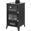 Divina Fire Stufa A Legna Con Forno Marzia Nera 15,3 Kw L45xp48,5xh91,5