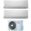 Toshiba Climatizzatore Condizionatore Toshiba Dual Split Inverter serie SEIYA 13+13 con RAS-2M18U2AVG-E R-32 Wi-Fi Optional 13000+13000