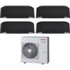 Toshiba Climatizzatore Condizionatore Toshiba Quadri Split Inverter serie HAORI 10+10+10+10 (9+9+9+9) RAS-4M27U2AVG-E R-32 Wi-Fi Integrato 10000+10000+10000+10000 (9000+9000+9000+9000) Grigio Scuro