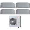 Toshiba Climatizzatore Condizionatore Toshiba Quadri Split Inverter serie HAORI 10+10+13+13 (9+9+12+12) RAS-4M27U2AVG-E R-32 Wi-Fi Integrato 10000+10000+13000+13000 (9000+9000+12000+12000) Grigio Chiaro