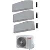 Toshiba Climatizzatore Condizionatore Toshiba Trial Split Inverter serie HAORI 10000+10000+16000 (9000+9000+15000) con RAS3M26S3AV-E Wi-Fi Integrato Grigio Chiaro/Grigio Scuro 10+10+16 (9+9+15) - NOVITA' Grigio Chiaro