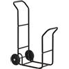 EASYCOMFORT Carrello Portalegna in Acciaio con 2 Ruote per Interno ed Esterno, 77x42x105cm, Nero