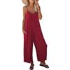 DURINM Jumpsuit da Donna Elegante Salopette Da Donna uk Vestibilità Ampia Ampia Tuta Senza Maniche in Cotone Casual a Gamba Larga Pantaloni Pantaloni Con Tasca