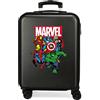 Marvel Sky Avengers, Trolley Rigido Cabina 55m Ragazzo, Nero, Bagaglio a Mano