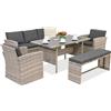 Mobili da giardino in rattan Marsylia Garden Point grigio